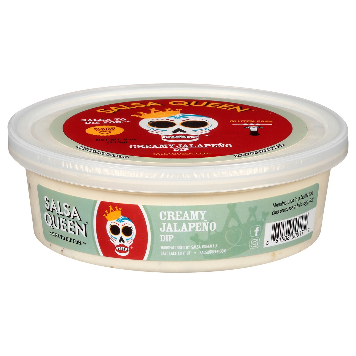 slide 11 of 11, Salsa Queen Gluten Free Medium Creamy Jalapeno Dip 8 oz, 8 oz