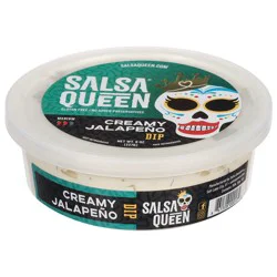 Salsa Queen Gluten Free Medium Creamy Jalapeno Dip 8 oz