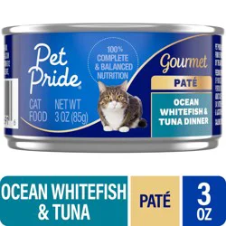 Pet Pride Ocean Whitefish & Tuna Dinner Pate Wet Cat Food