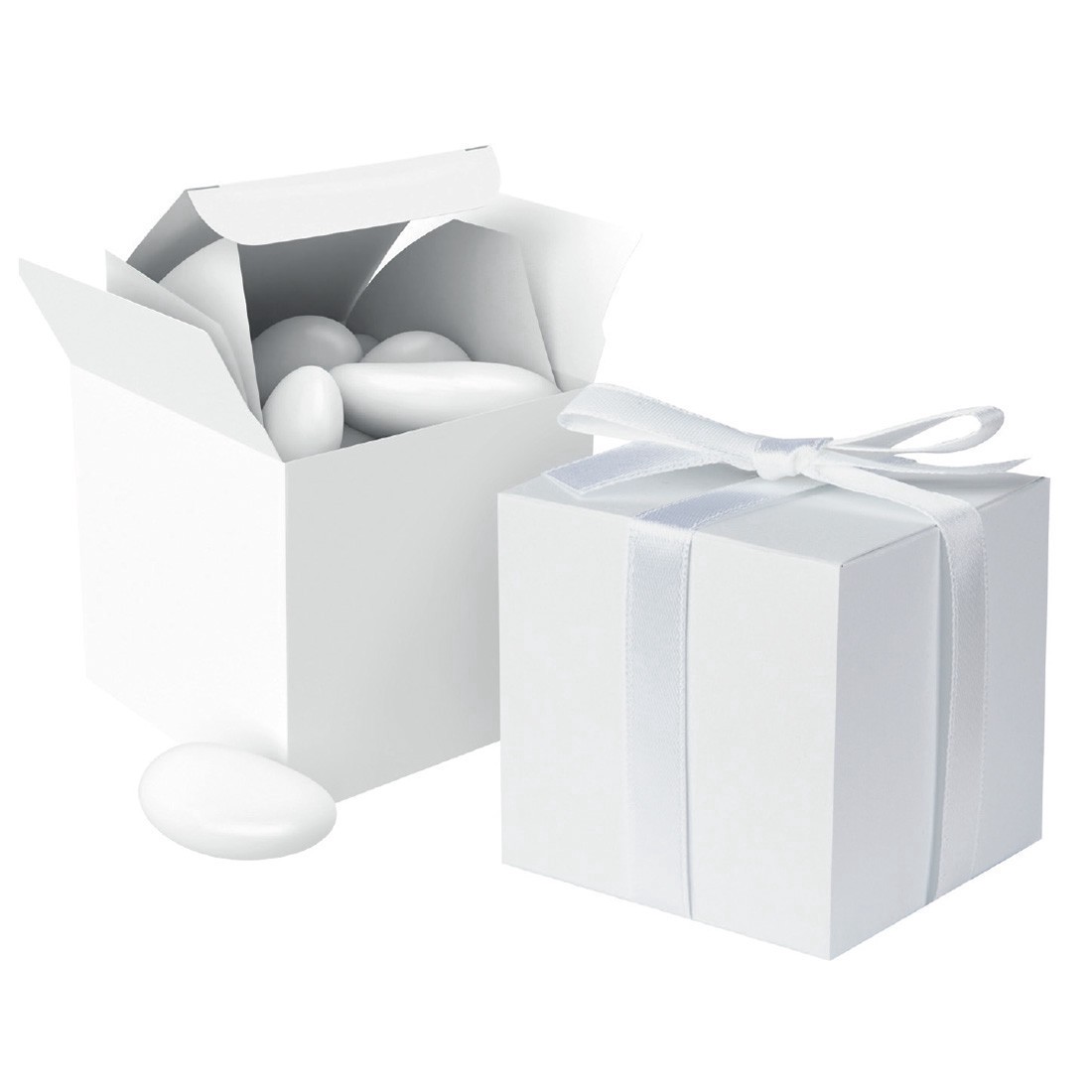 slide 3 of 4, White Favor Box Kit By Celebrate It, 2.25 in x 2.25 in x 2.25 in