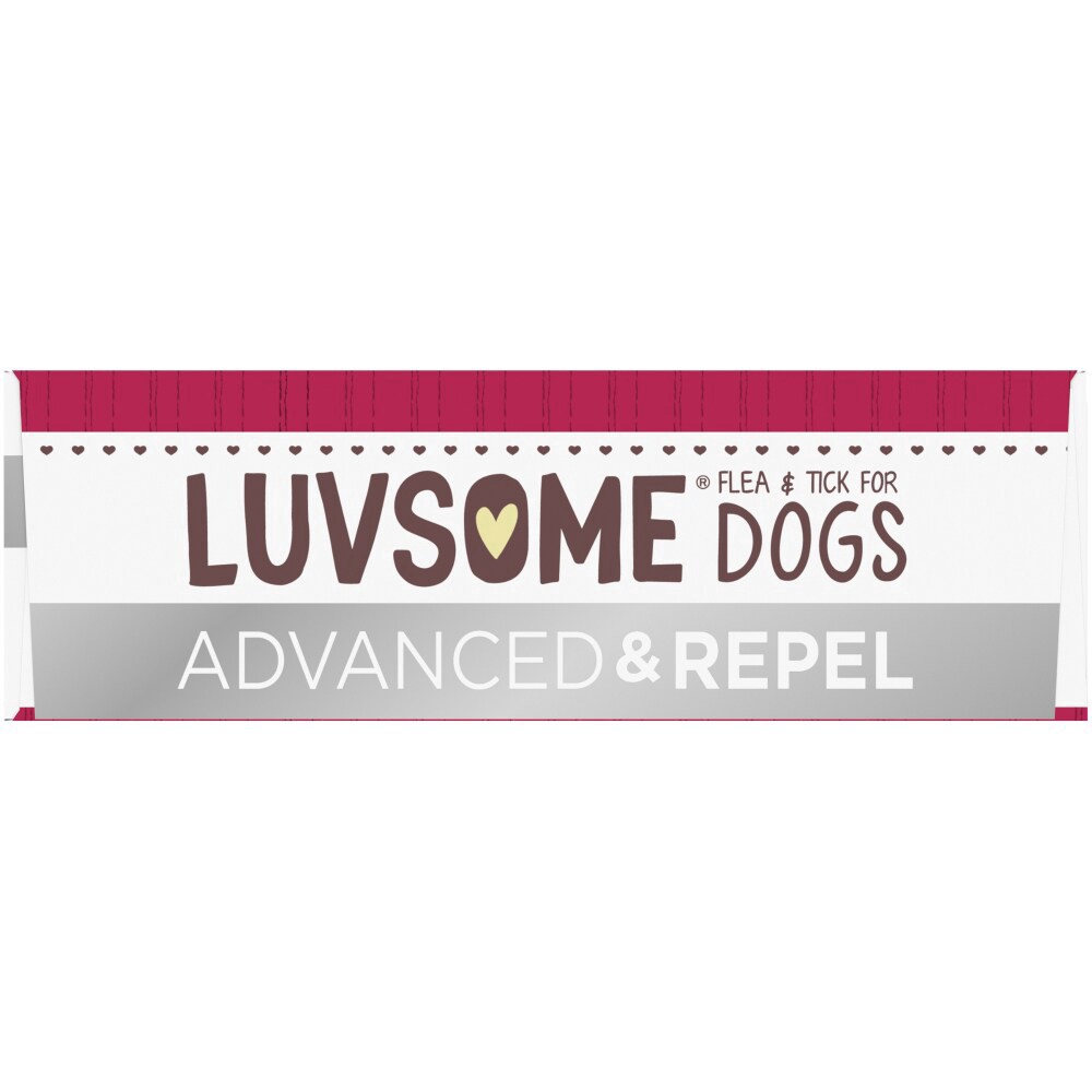 slide 5 of 5, Luvsome Advanced + Repel Flea & Tick Drops For Dogs, 4 ct