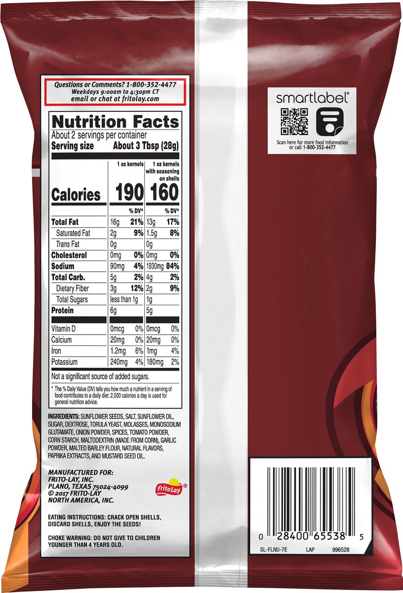 slide 8 of 8, Frito-Lay Sunflower Seeds BBQ Flavored 3 3/4 Oz, 3.75 oz