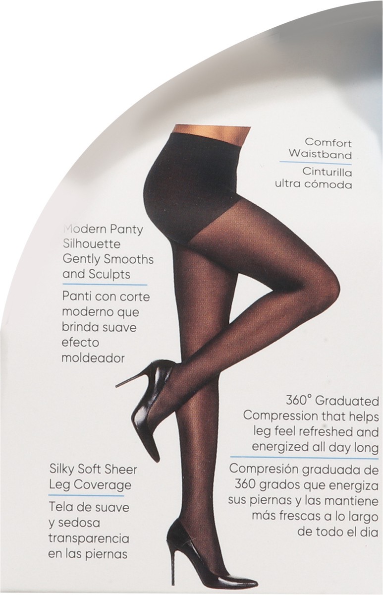 slide 7 of 11, L'eggs Sheer Energy Jet Black 360 Degrees Medium Support Leg Compression Sheer Tights A 1 ea, 1 ct