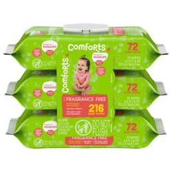 Comforts Fragrance Free Baby Wipes