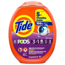Tide PODS Laundry Detergent Pacs, 3-in-1 Stain Remover, Odor Fighter, Color Protector, 102 Count, HE Compatible, Spring Meadow Scent
