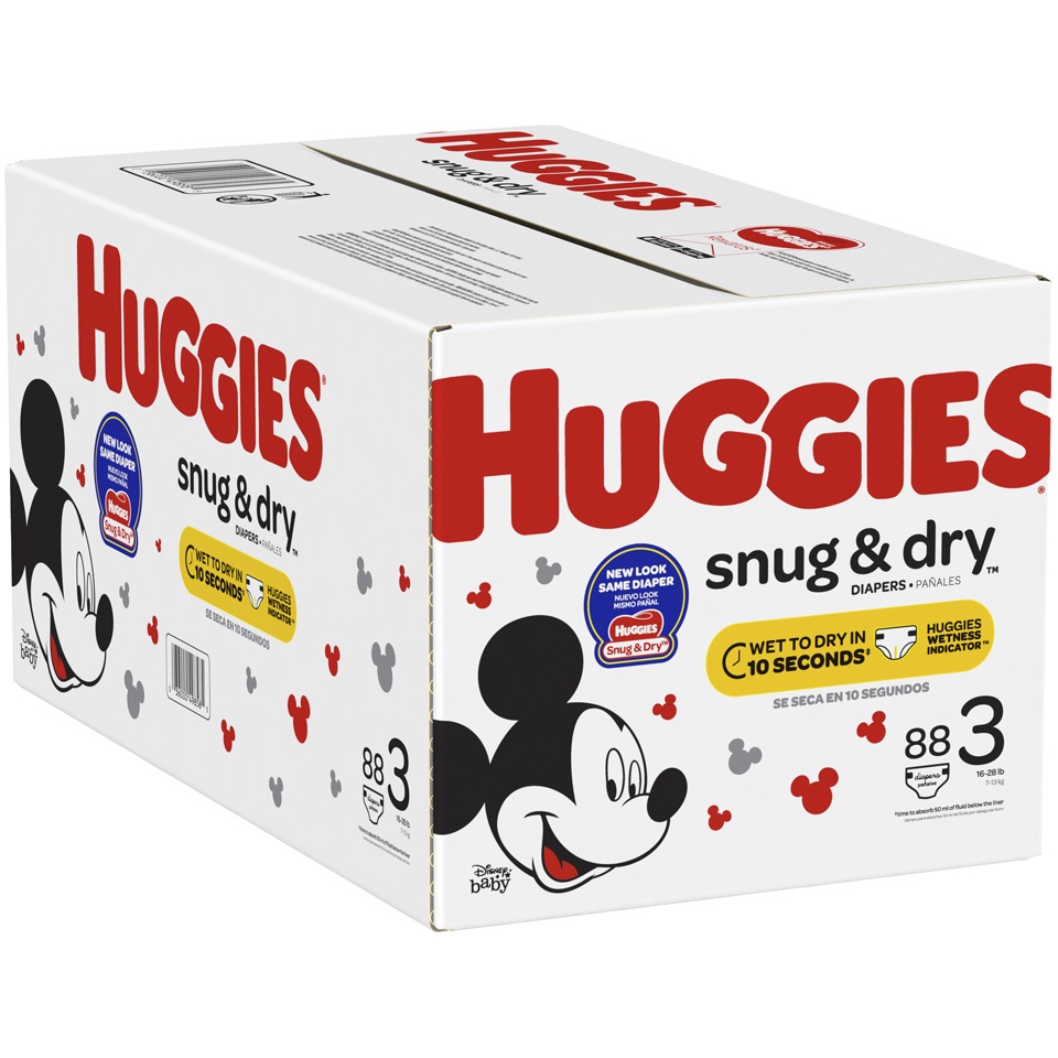slide 2 of 3, Huggies Snug & Dry Diapers 100 ct, size 3