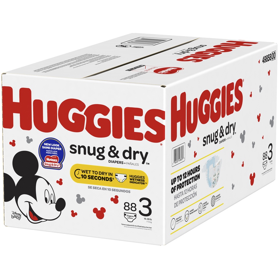 slide 3 of 3, Huggies Snug & Dry Diapers 100 ct, size 3