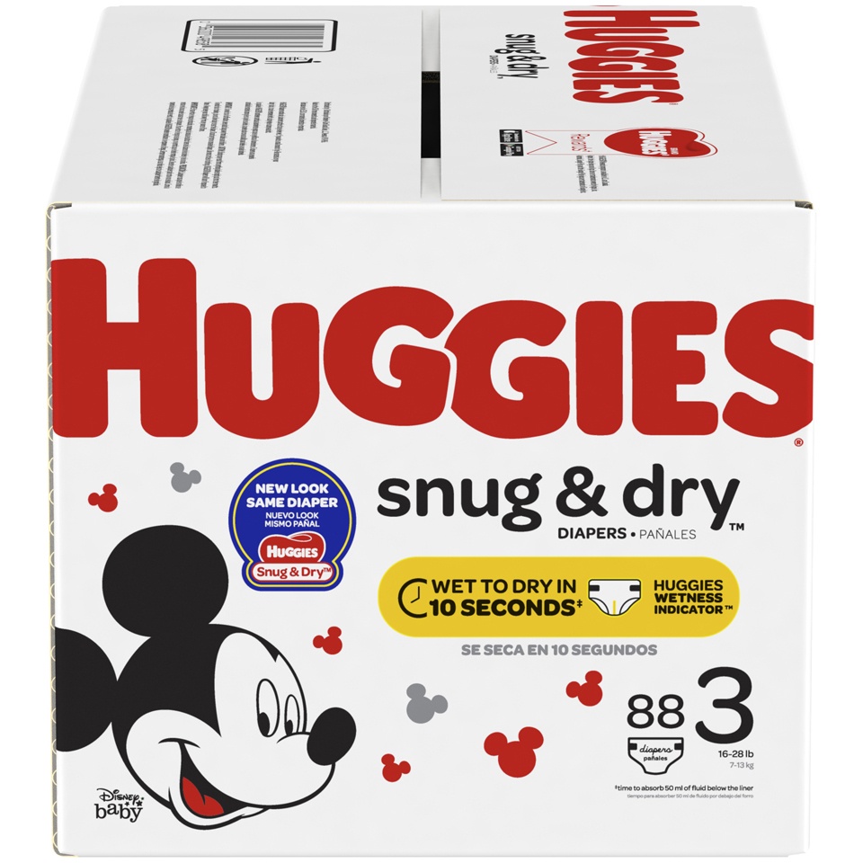 slide 1 of 3, Huggies Snug & Dry Diapers 100 ct, size 3