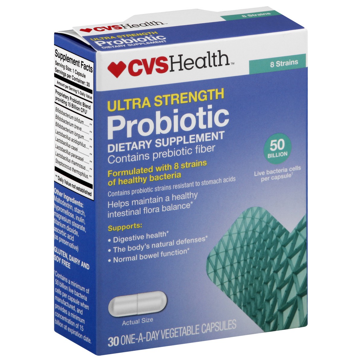 slide 13 of 13, CVS Health Ultra Strength Probiotic Caplets, 30 Ct, 30 ct