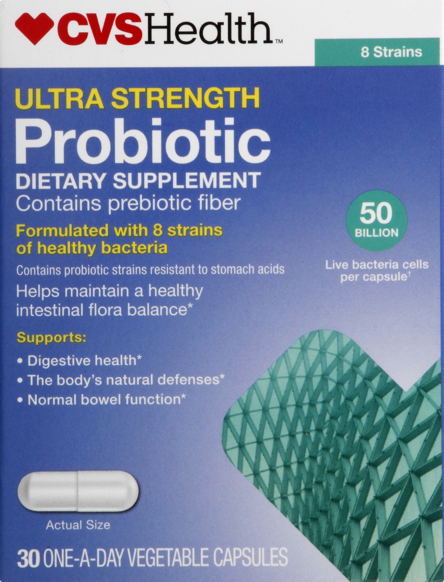 slide 3 of 13, CVS Health Ultra Strength Probiotic Caplets, 30 Ct, 30 ct
