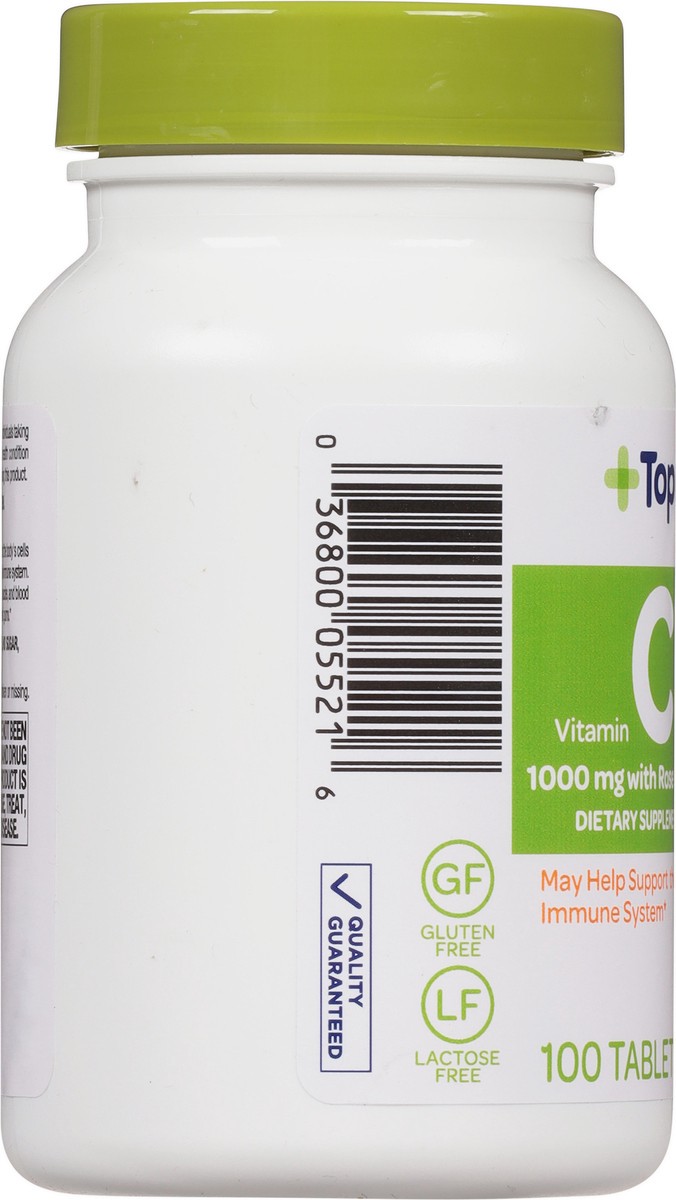 slide 2 of 9, TopCare Vitamin C with Rose Hips 1000mg - 100 CT, 100 ct