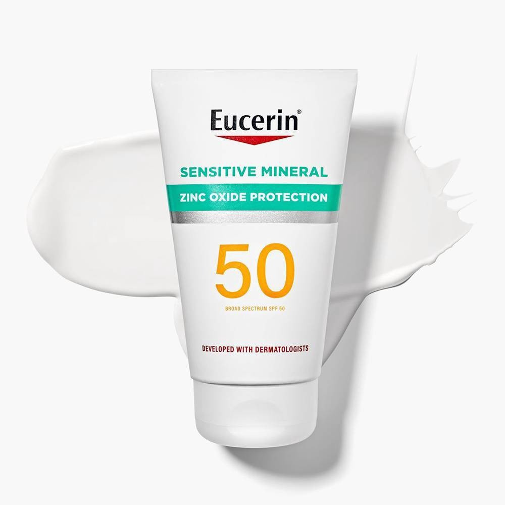 slide 1 of 5, Eucerin Lightweight Broad Spectrum SPF 50 Sunscreen Lotion 4 fl oz, 1 ct
