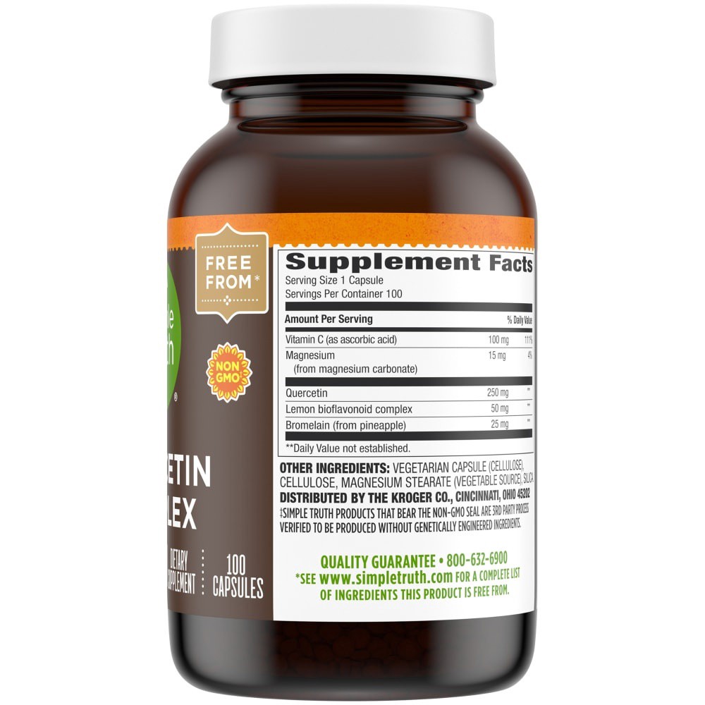 slide 3 of 3, Simple Truth Quercetin Complex Capsules, 100 ct