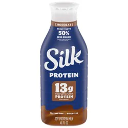 Silk Protein Chocolate Complete Plant Protein Milk, Dairy Free, Lactose Free Plant Based Milk with 13g Protein per Serving, 48 fl oz