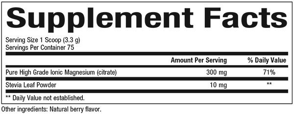 slide 2 of 2, Natural Factors Natural Factos Magnesium Citrate Berry Drink Mix 300 mg, 8.8 oz