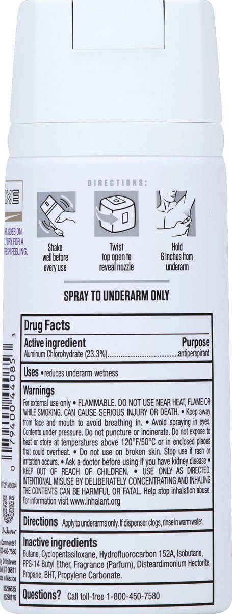 slide 6 of 6, AXE White Label Night Dry Spray Antiperspirant, 3.8 oz