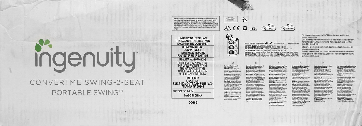 slide 5 of 10, Ingenuity Convertme Swing-2-Seat Portable Swing 1 ea, 1 ct