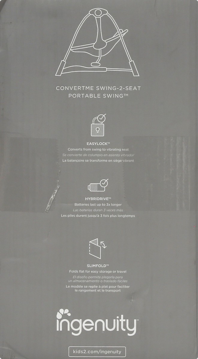 slide 3 of 10, Ingenuity Convertme Swing-2-Seat Portable Swing 1 ea, 1 ct