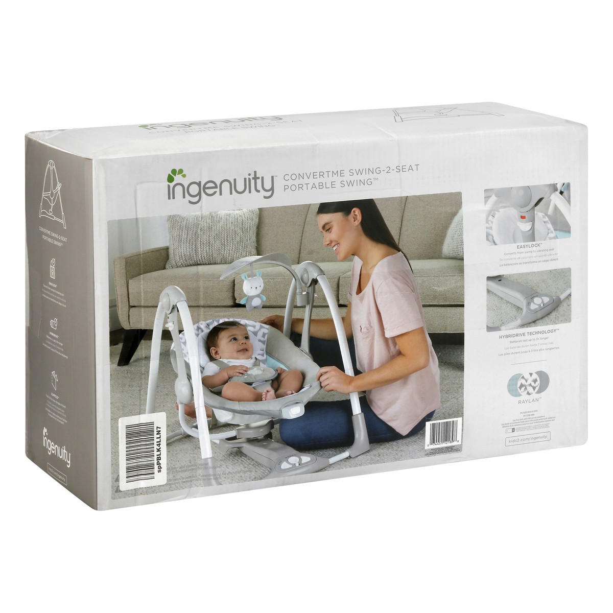 slide 9 of 10, Ingenuity Convertme Swing-2-Seat Portable Swing 1 ea, 1 ct