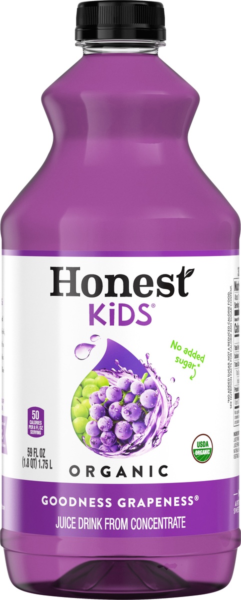 slide 7 of 8, Honest Kids Goodness Grapeness Organic Juice Drink, 59 fl oz