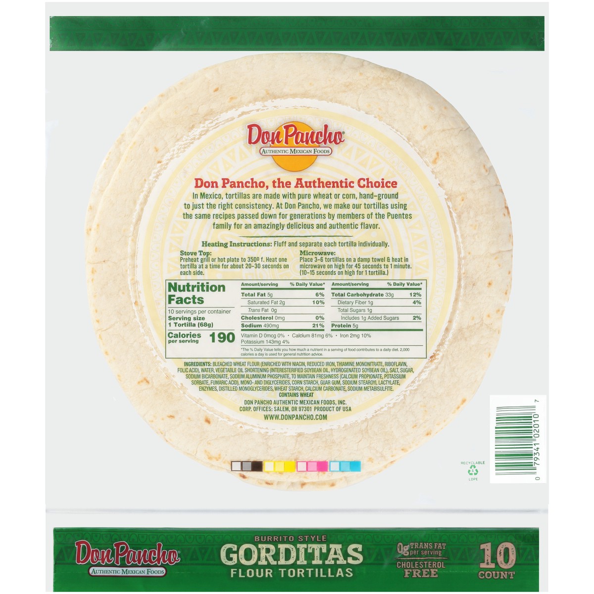 slide 8 of 8, Don Pancho Tortillas, 24 oz