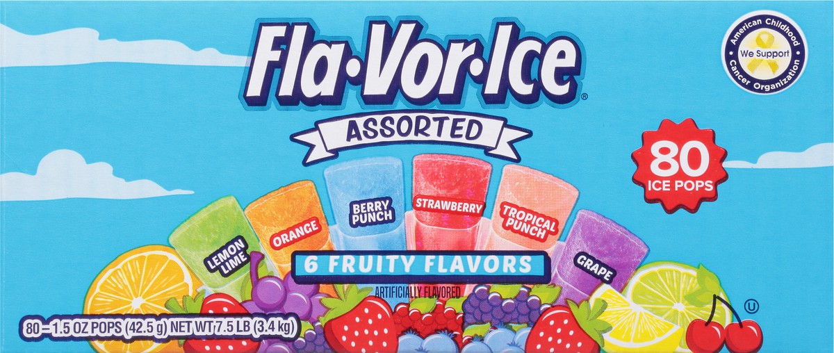 slide 4 of 11, Fla-Vor-Ice Ice Pops, Assorted 80 Ea, 80 ct