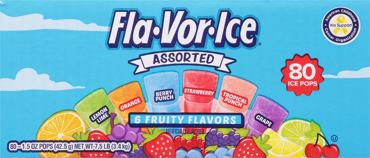 slide 11 of 11, Fla-Vor-Ice Ice Pops, Assorted 80 Ea, 80 ct
