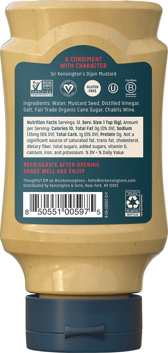 slide 2 of 3, Sir Kensington's Dijon Mustard, 9 fl oz