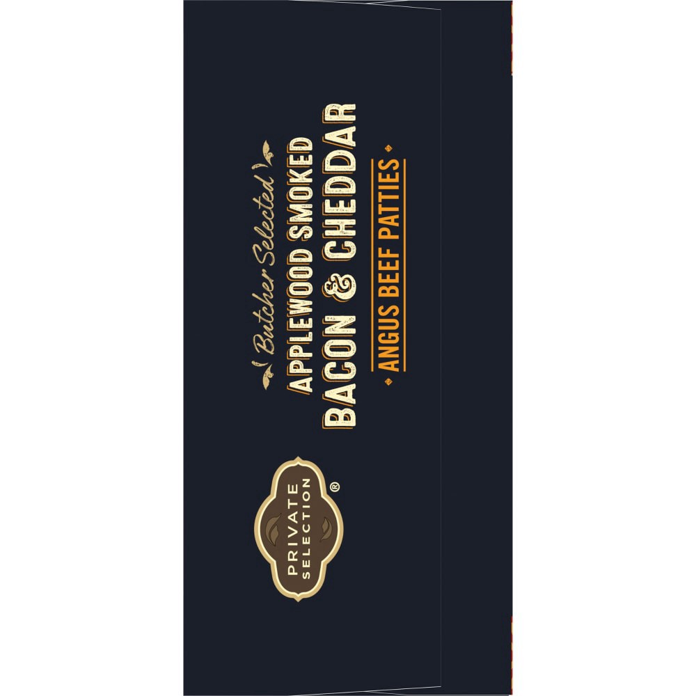 slide 2 of 3, Private Selection Applewood Smoked Bacon & Cheddar Angus Beef Patties, 2 lb