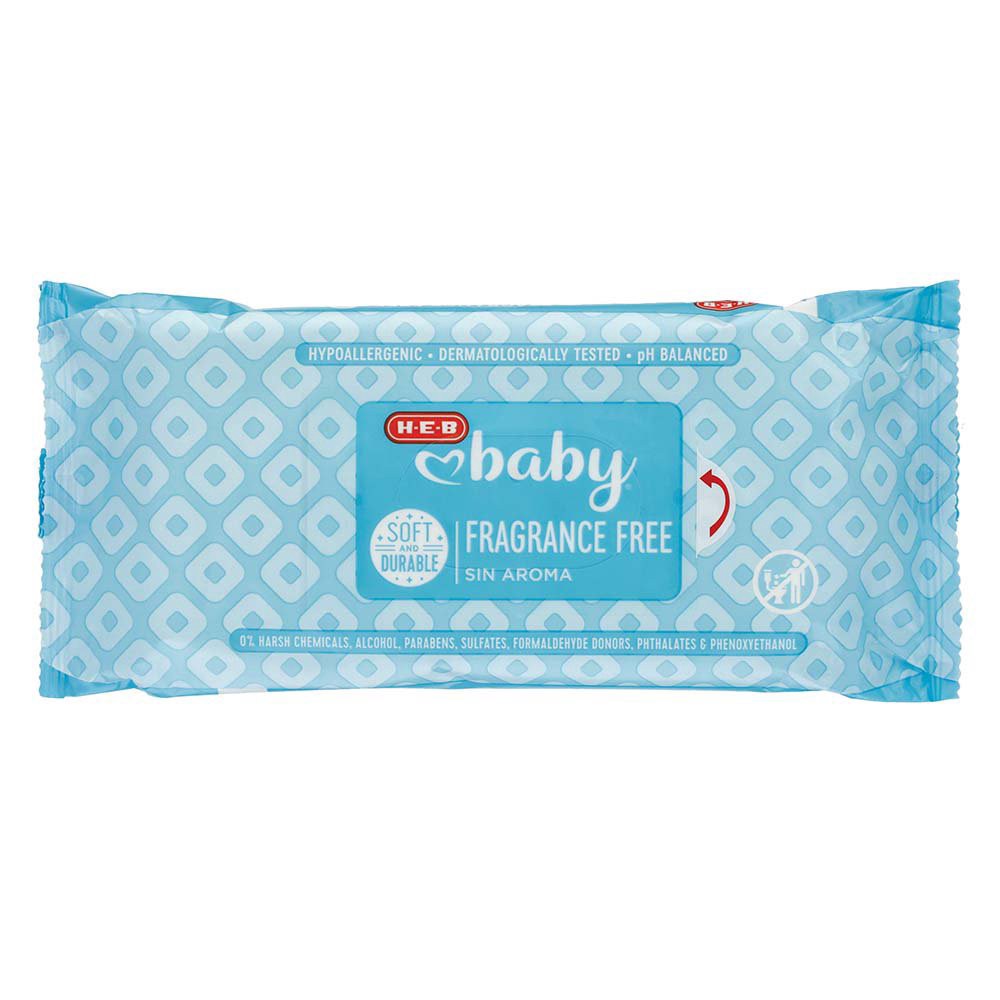 slide 1 of 1, H-E-B Baby Travel Pack Wipes - Fragrance Free, 40 ct