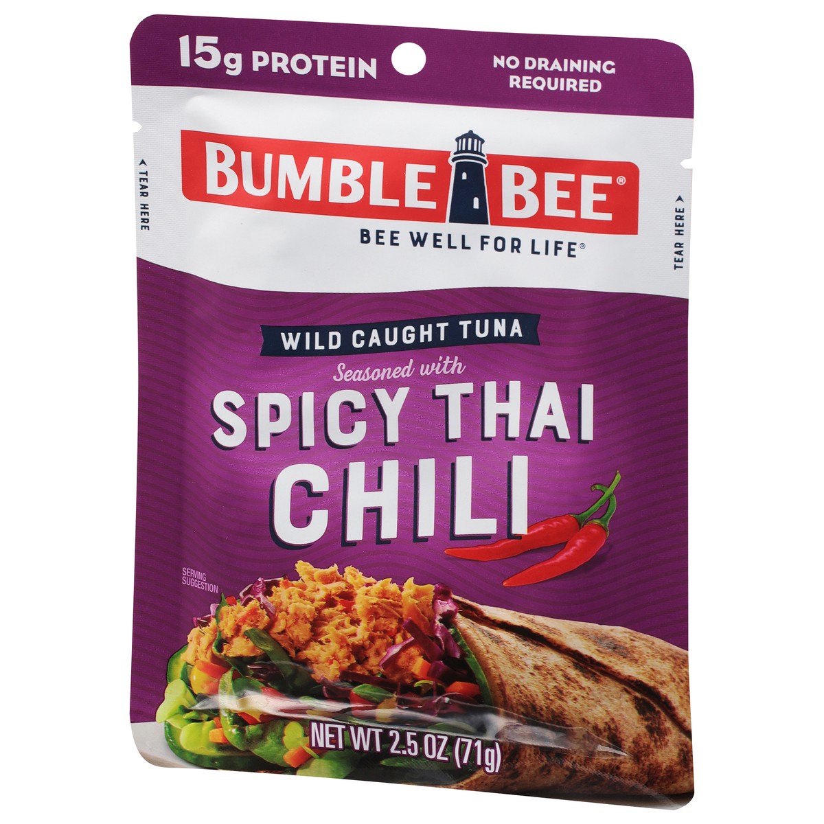 slide 6 of 9, Bumble Bee® spicy Thai chili seasoned tuna, 2.5 oz