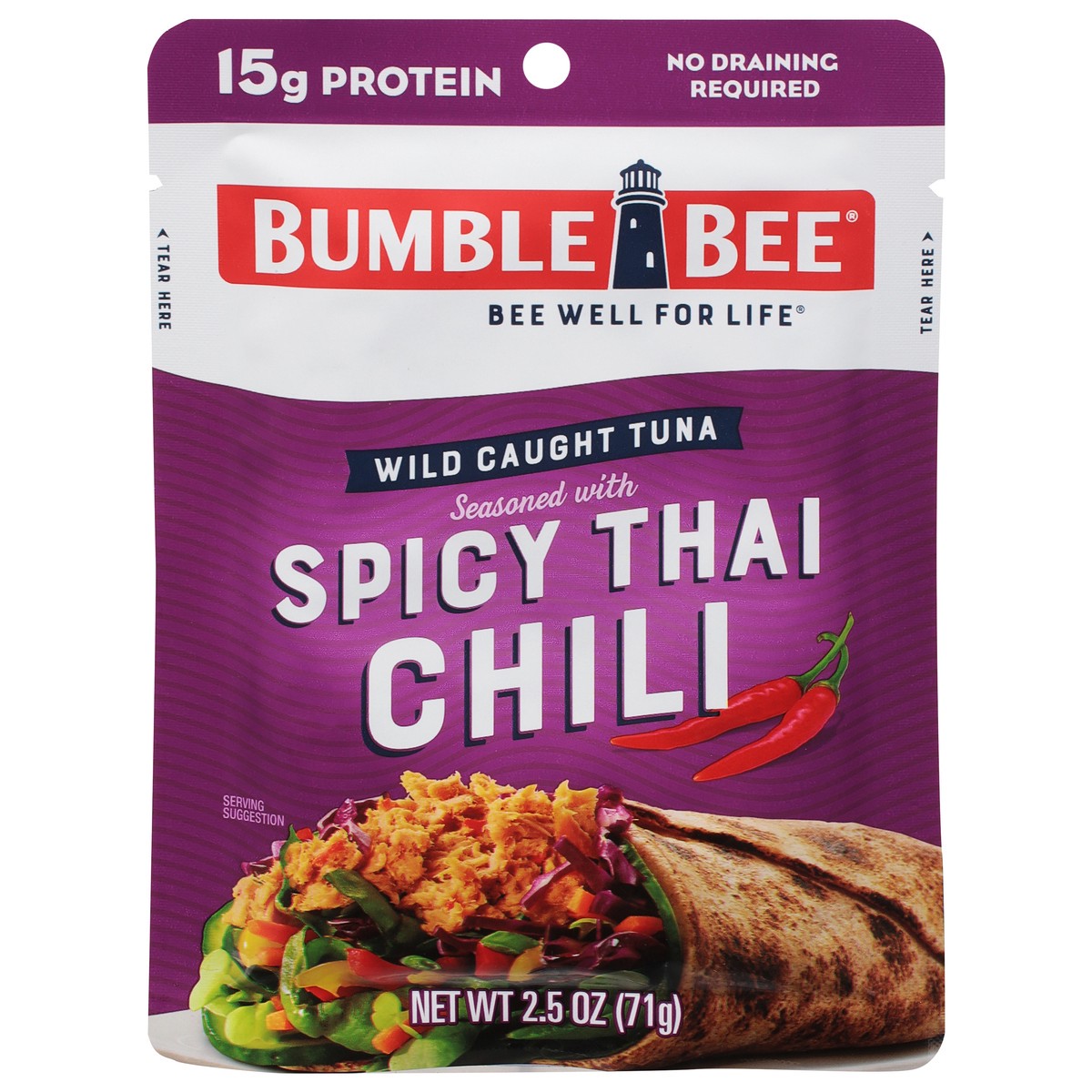 slide 1 of 9, Bumble Bee® spicy Thai chili seasoned tuna, 2.5 oz