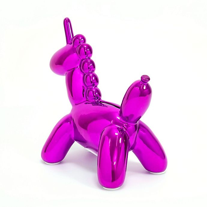 slide 4 of 5, Made By Humans Unicorn Piggy Bank - Pink, 1 ct