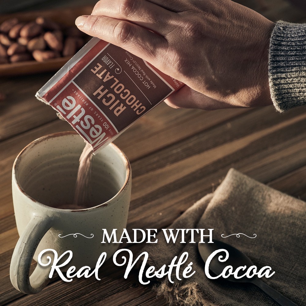 slide 5 of 5, Nestle Hot Cocoa Mix, Rich Chocolate Hot Cocoa, Single Serve Hot Chocolate Packets, 50 Ct, 35.5 oz