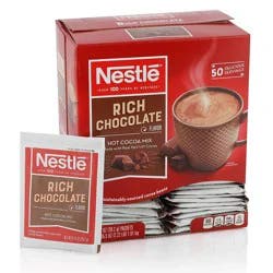 Nestlé Hot Cocoa Mix, Rich Chocolate Hot Cocoa, Single Serve Hot Chocolate Packets, 50 Ct