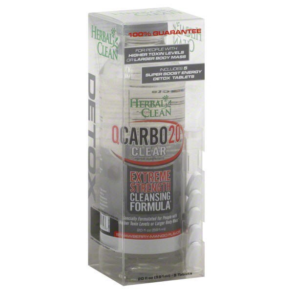 slide 2 of 4, Herbal Clean QCARBO20 CLEAR - Strawberry-Mango, 1 ct