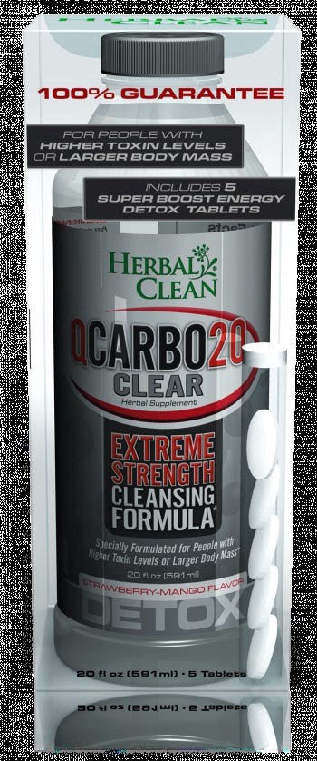 slide 4 of 4, Herbal Clean QCARBO20 CLEAR - Strawberry-Mango, 1 ct