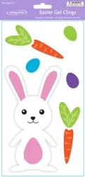 Holiday Home Bunny and Carrots Easter Gel Cling