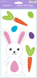 Holiday Home Bunny and Carrots Easter Gel Cling