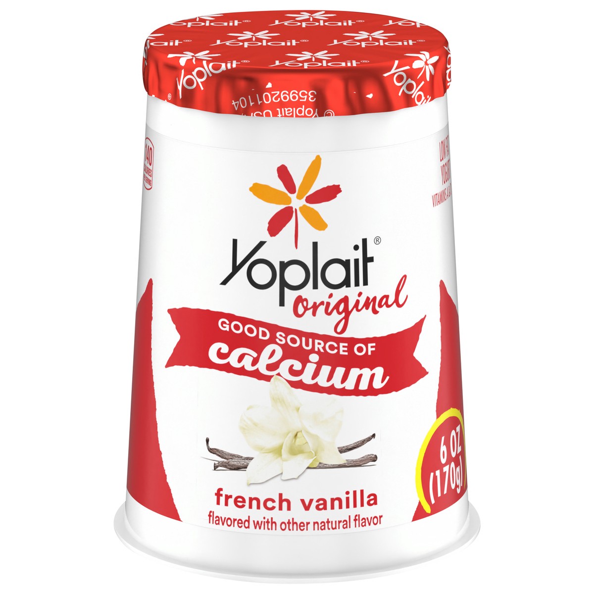 slide 1 of 3, Yoplait Original French Vanilla Low Fat Yogurt, 6 oz Yogurt Cup, 6 oz