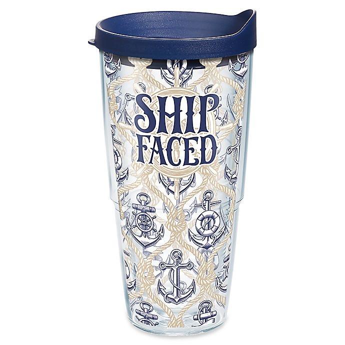 slide 1 of 1, Tervis Ship Faced Wrap Tumbler with Lid, 24 oz