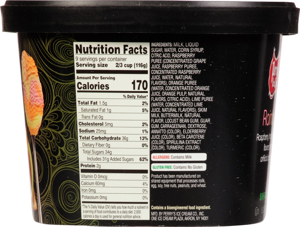 slide 10 of 14, Perry's Ice Cream Sherbet - Rainbow, 56 fl oz