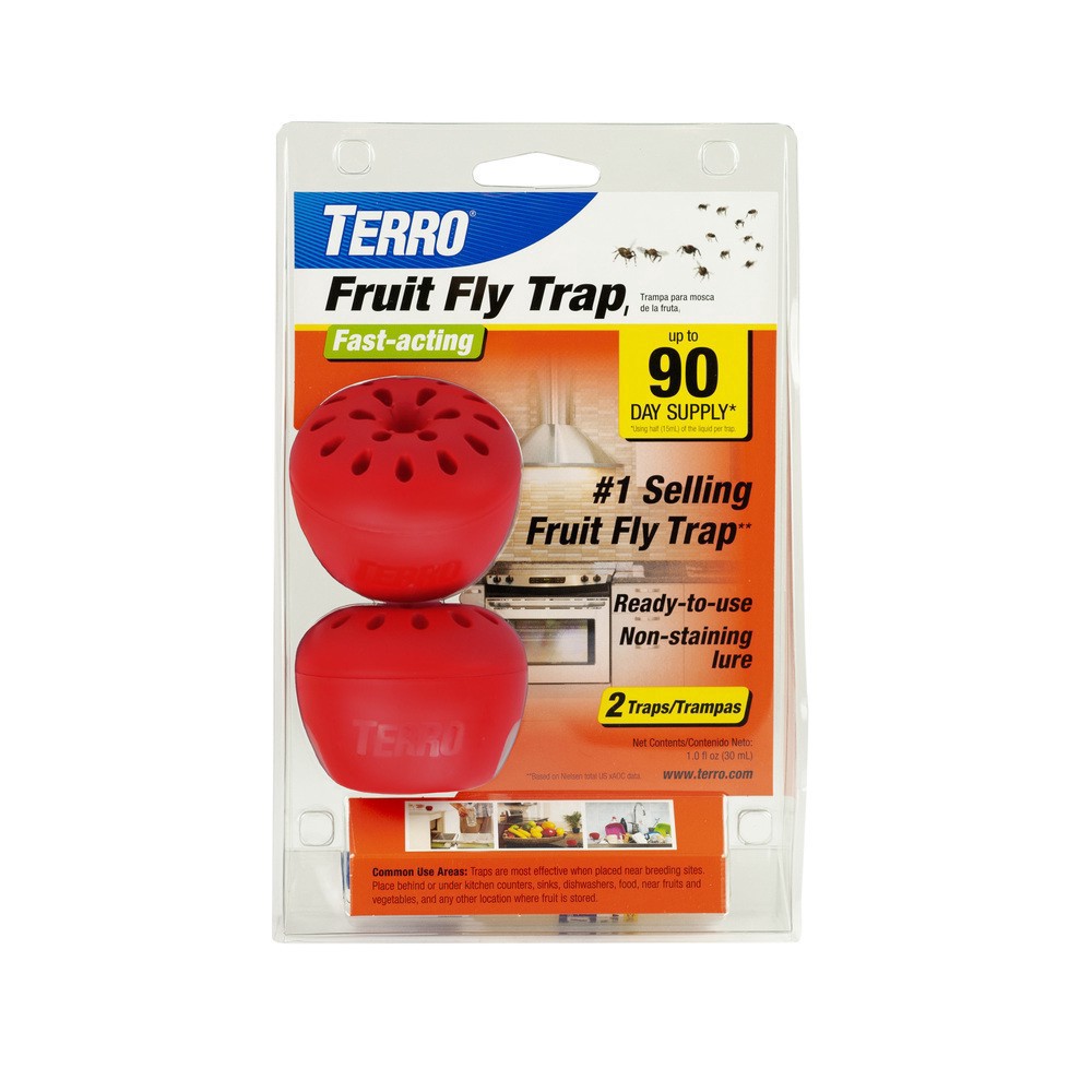 slide 1 of 5, TERRO Twin Pack Fruit Fly Trap, 2 ct