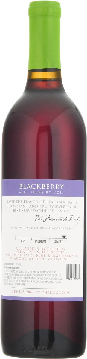 slide 7 of 11, Chateau Morrisette Sweet Orchard Series Blackberry Wine 750 ml, 750 ml