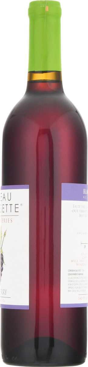 slide 2 of 11, Chateau Morrisette Sweet Orchard Series Blackberry Wine 750 ml, 750 ml