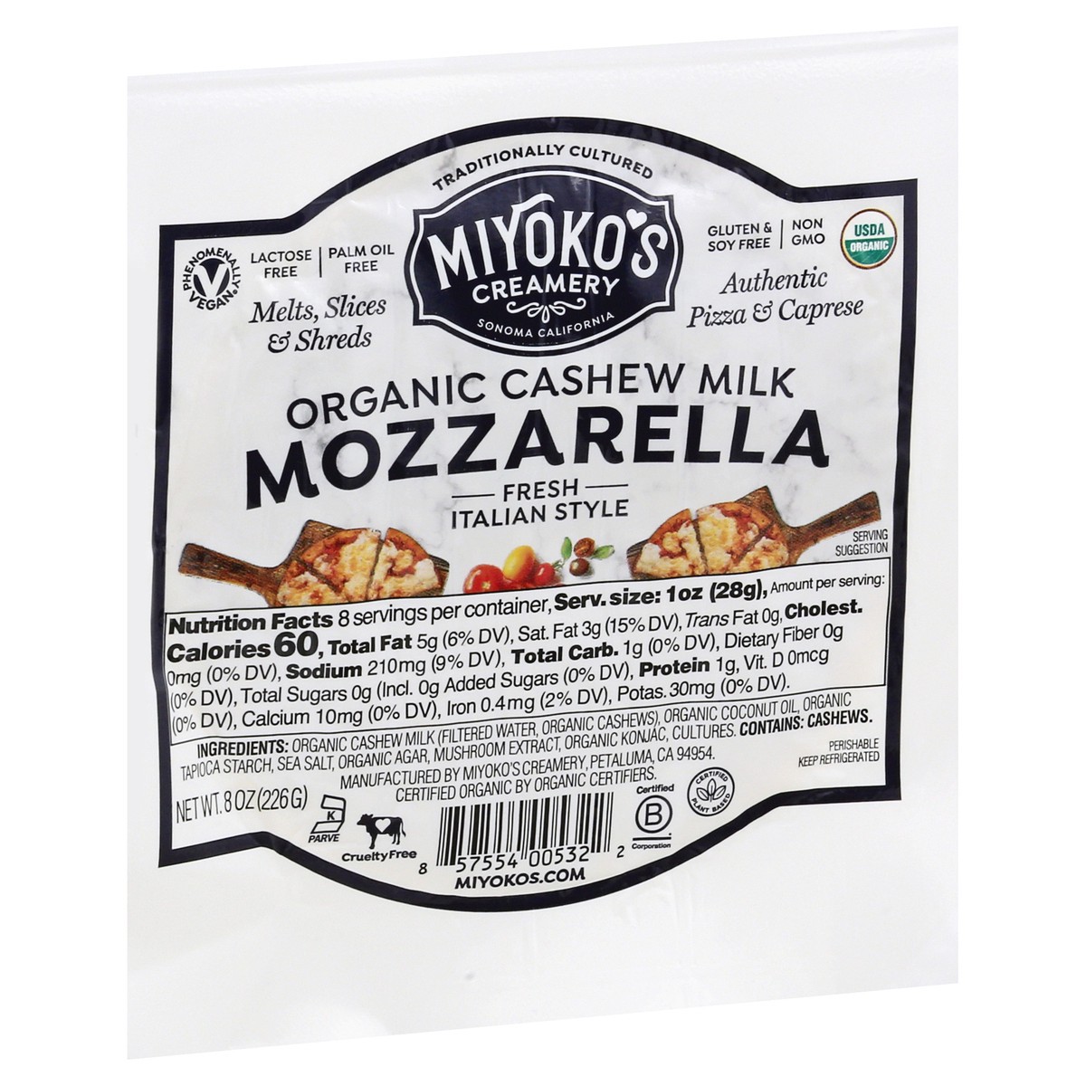 slide 2 of 9, Miyoko's Creamery Organic Mozzarella Cheese 8 oz, 8 oz