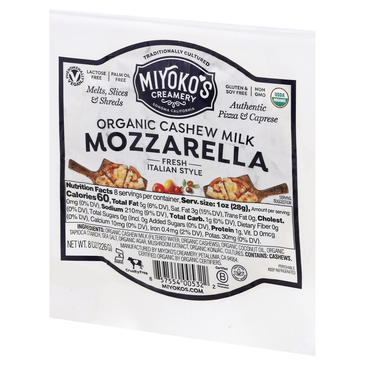 slide 3 of 9, Miyoko's Creamery Organic Mozzarella Cheese 8 oz, 8 oz