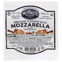 Miyoko's Creamery Organic Mozzarella Cheese 8 oz