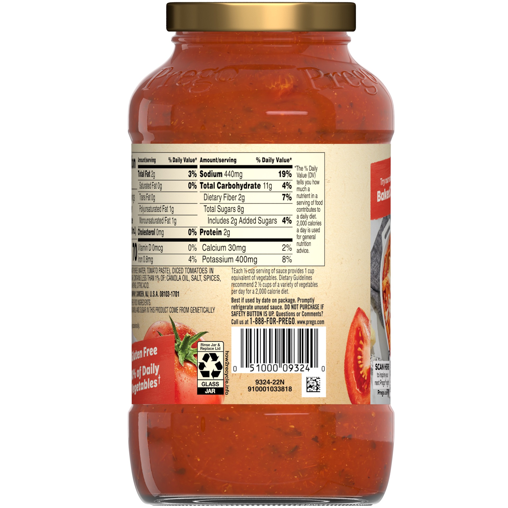 slide 3 of 5, Prego Pasta Sauce Italian Tomato Sauce with Basil & Garlic - 24oz, 