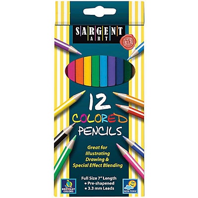 slide 1 of 1, Sargent Art Colored Pencils, 12 ct